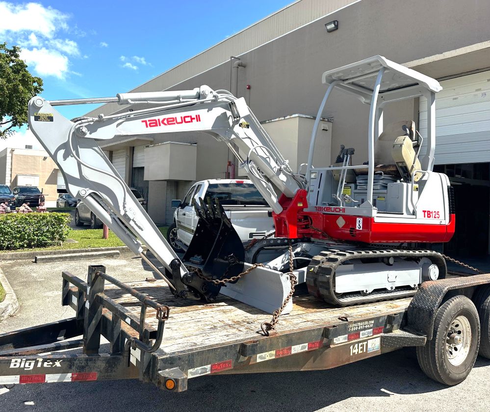 (image for) MINI EXCAVATOR WITH TRAILER TAKEUCHI TB125 2006 THIRD VALVE NEW TRACK 50904A3